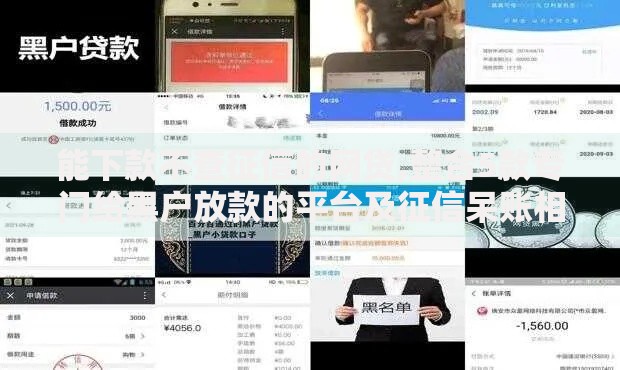 能下款不查征信的网贷,整合5款专门给黑户放款的平台及征信呆账相关