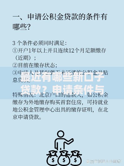 最近有哪些新口子贷款？申请条件与注意事项解析