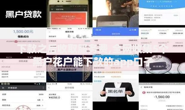 下款之后收取服务费,全网收集5个黑户花户能下款的app口子