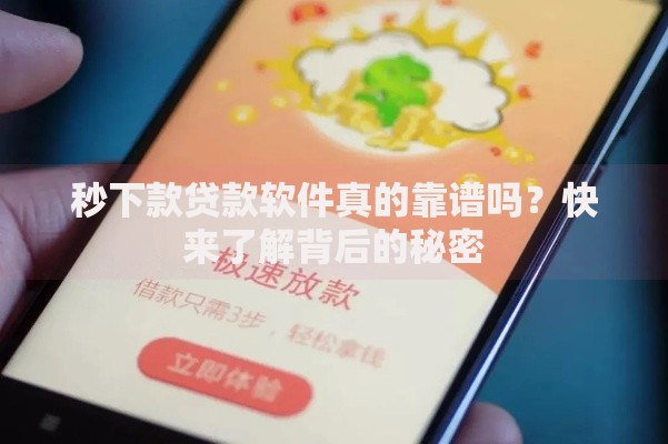 秒下款贷款软件真的靠谱吗？快来了解背后的秘密