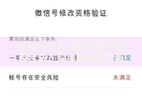 未成年私人放款微信号是否合法？深度解析风险与应对方案