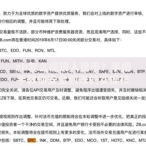 zb怎么提现人民币？手把手教你安全到账的实操技巧