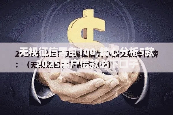 无视征信黑白100,精心分析5款2025黑户借款必下口子