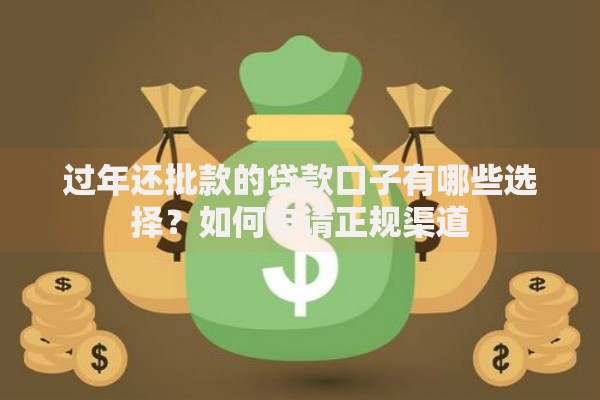 过年还批款的贷款口子有哪些选择？如何申请正规渠道