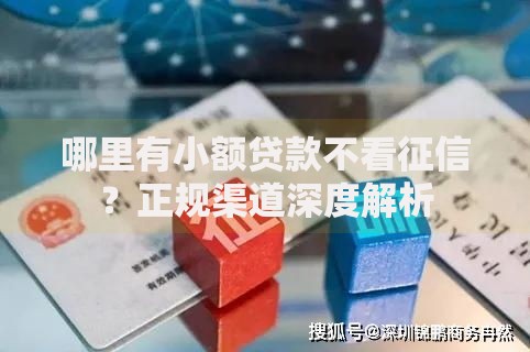 哪里有小额贷款不看征信？正规渠道深度解析