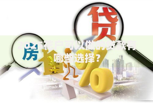 2025花户可以做的贷款有哪些选择？