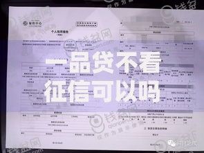 一品贷不看征信可以吗？真实审核机制全解析