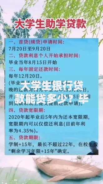 大学生银行贷款能贷多少？毕业前必看额度攻略