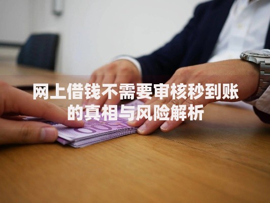 网上借钱不需要审核秒到账的真相与风险解析