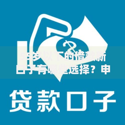 55岁以下的借款新口子有哪些选择？申请攻略解析