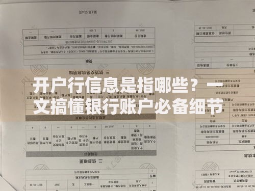 开户行信息是指哪些？一文搞懂银行账户必备细节