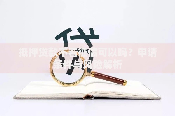抵押贷款不看征信可以吗？申请条件与风险解析
