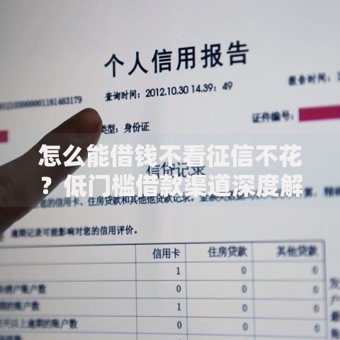 怎么能借钱不看征信不花？低门槛借款渠道深度解析