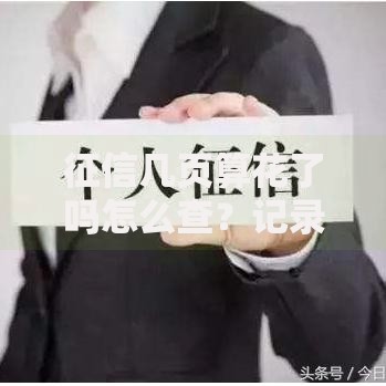 征信几页算花了吗怎么查？记录明细与影响深度解析