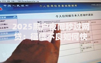 2025黑户夜间秒过网贷：征信不良如何快速申请贷款