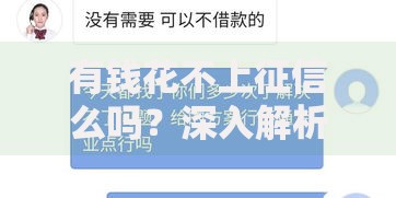 有钱花不上征信么吗？深入解析其征信政策与影响