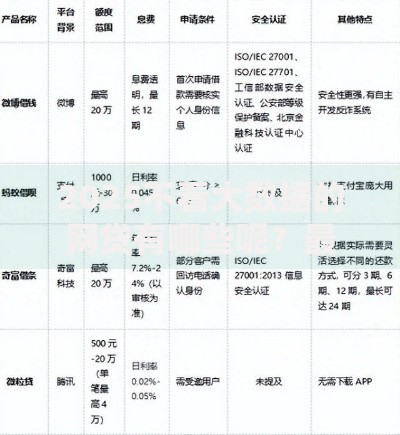 2025不看大数据的网贷有哪些呢？最新合规平台解析