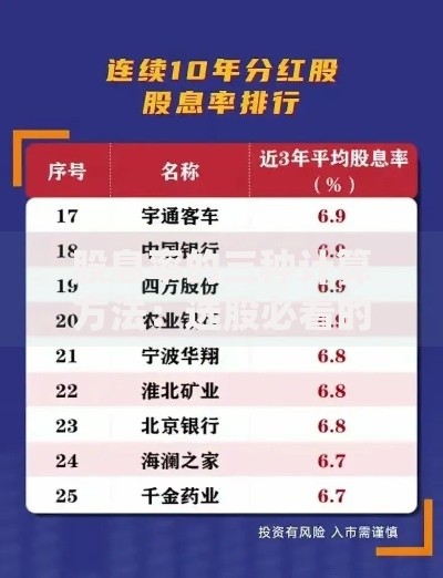 股息率的三种计算方法：选股必看的高分红策略指南