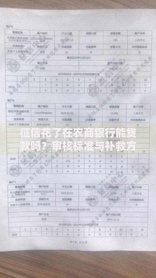 征信花了在农商银行能贷款吗？审核标准与补救方案