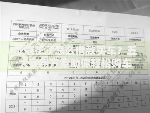 征信花了怎么借款买车？五大实用方案助你轻松购车