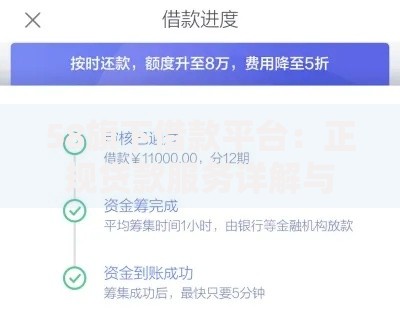 58旗下借款平台：正规贷款服务详解与申请指南