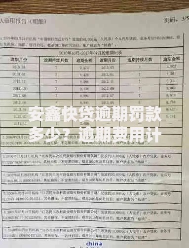 安鑫快贷逾期罚款多少？逾期费用计算方式及应对策略解析