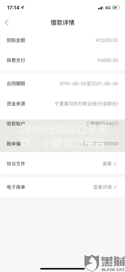 2000元借款口子天眼：小额借贷平台如何避坑？
