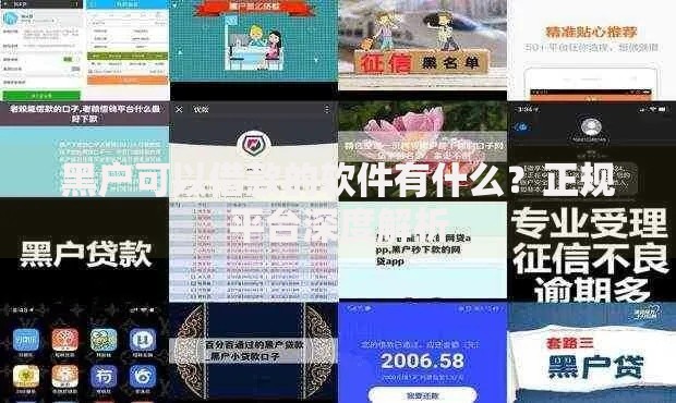 黑户可以借款的软件有什么？正规平台深度解析