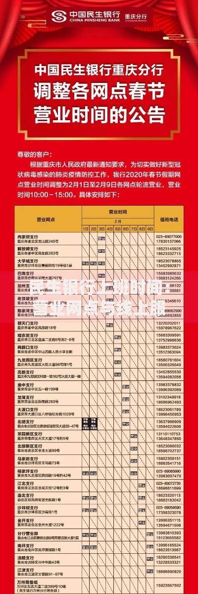 民生银行上班时间：营业网点与线上服务安排解析