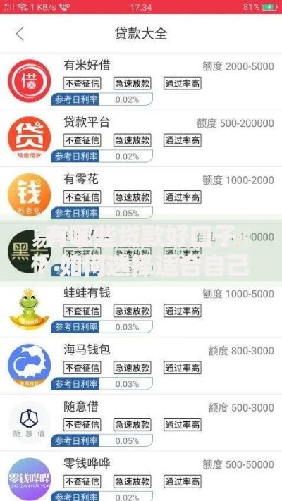 有哪些贷款好口子？如何选择适合自己的贷款渠道