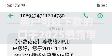 黑户可以下款的口子2025最新审核宽松渠道解析