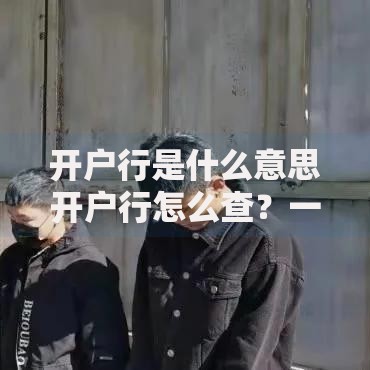 开户行是什么意思开户行怎么查？一文搞懂查询小技巧