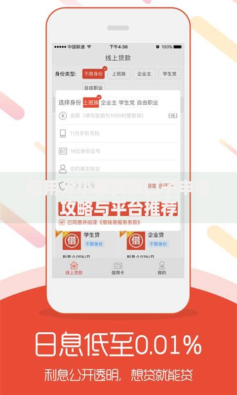 信用分小额贷款口子申请攻略与平台推荐