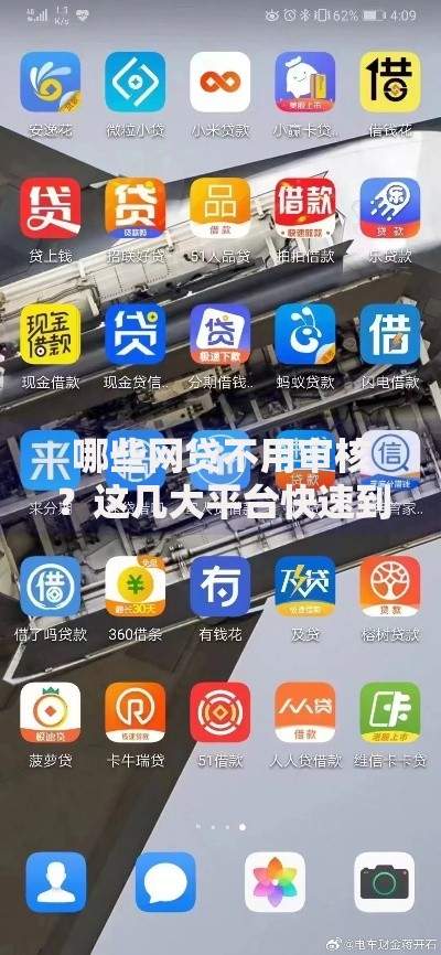哪些网贷不用审核？这几大平台快速到账