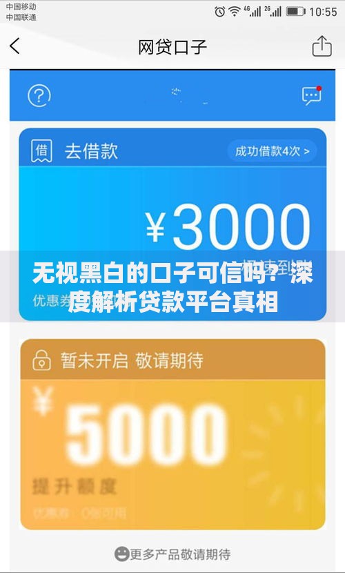 无视黑白的口子可信吗？深度解析贷款平台真相