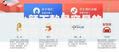 小额下款最容易的网贷平台如何选择？哪家更靠谱？