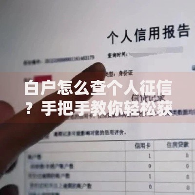 白户怎么查个人征信?手把手教你轻松获取信用报告攻略 白户怎么查个人征信?手把手教你轻松获取信用报告攻略