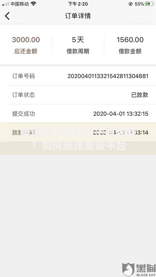 申请就下款的口子有哪些？如何选择靠谱平台