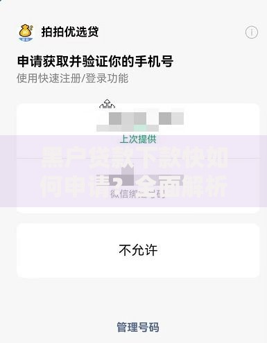 黑户贷款下款快如何申请？全面解析申请条件与流程