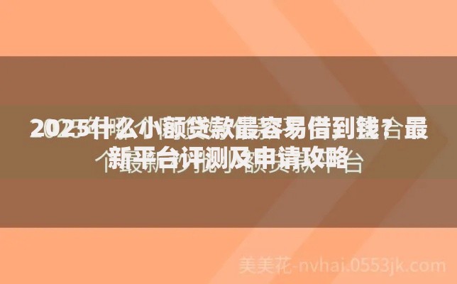 2025什么小额贷款最容易借到钱?最新平台评测及申请攻略 2025什么小额贷款最容易借到钱?最新平台评测及申请攻略