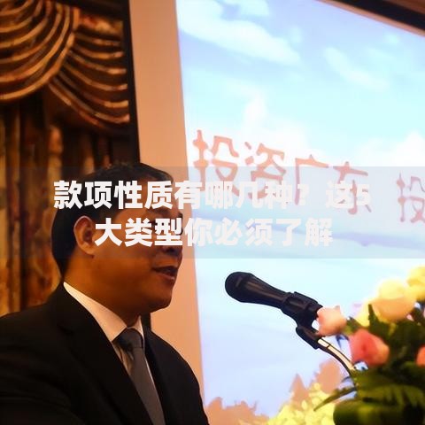 款项性质有哪几种？这5大类型你必须了解