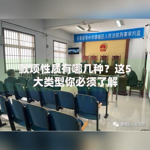款项性质有哪几种？这5大类型你必须了解