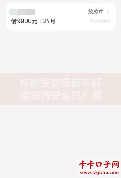 榕树贷款征信不好能贷吗安全吗？真实测评与风险解析