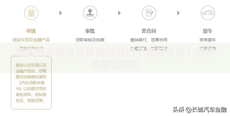 车主贷不看征信秒放款的口子如何申请？条件流程全解析
