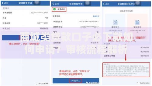 商城类贷款口子必下款如何申请？审核流程解析
