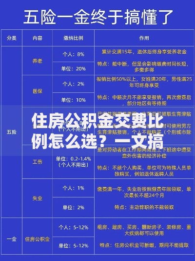 住房公积金交费比例怎么选？一文搞懂缴费规则与个人影响