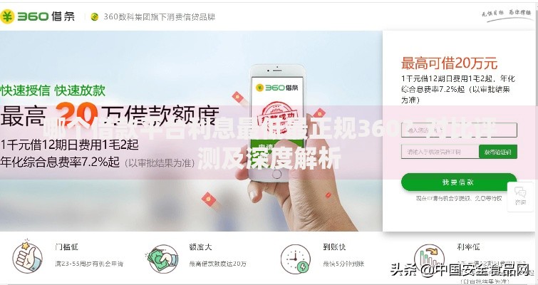 哪个借款平台利息最低最正规360？对比评测及深度解析