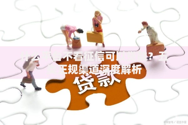 什么平台不看征信可以贷款？五类正规渠道深度解析