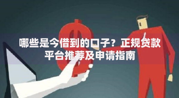 哪些是今借到的口子？正规贷款平台推荐及申请指南
