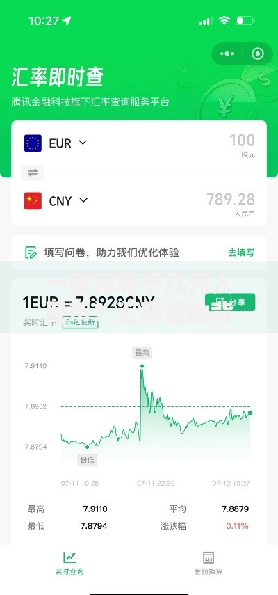 一欧元等于几元人民币？汇率波动背后的理财小技巧